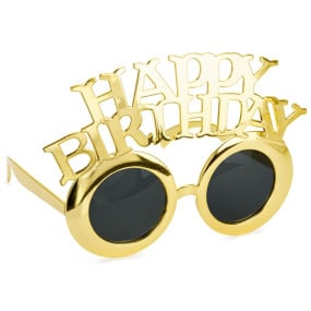Óculos Happy Birthday Dourados